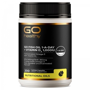 GO healthy 高之源 高含量三倍鱼油1天1粒 + VD1000IU 200粒