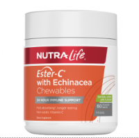Nutralife 纽乐 Ester-c plus Echinacea 活性维生素C加紫锥菊咀嚼片 60片